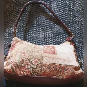 Vintage Fossil Tapestry shoulder bag